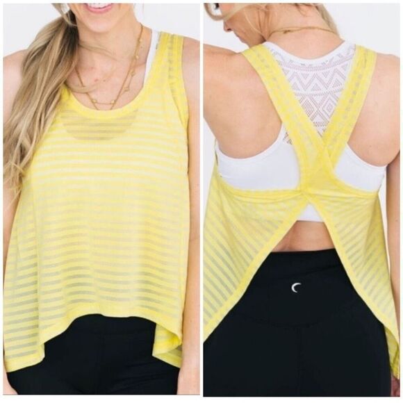 Lululemon Zyia tank top bundle yellow gray racerback athletic size large - Picture 8 of 10